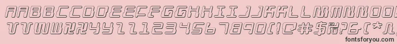 Droidlover3Dei Font – Black Fonts on Pink Background