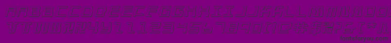 Droidlover3Dei Font – Black Fonts on Purple Background
