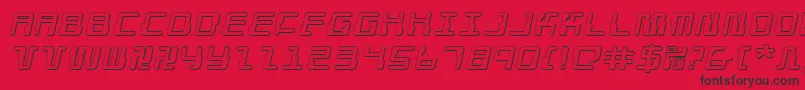 Droidlover3Dei Font – Black Fonts on Red Background