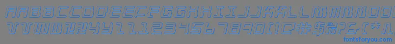 Droidlover3Dei Font – Blue Fonts on Gray Background