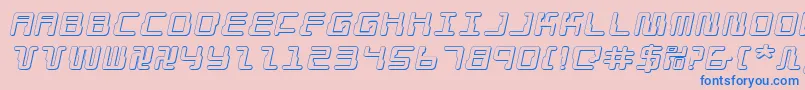 Droidlover3Dei Font – Blue Fonts on Pink Background