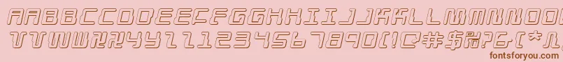 Droidlover3Dei Font – Brown Fonts on Pink Background