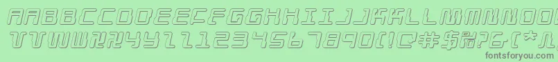 Droidlover3Dei Font – Gray Fonts on Green Background