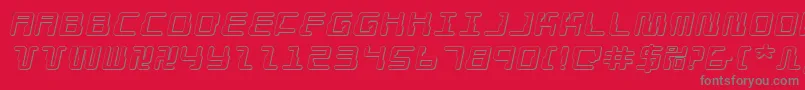 Droidlover3Dei Font – Gray Fonts on Red Background