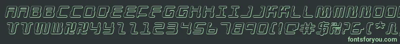 Droidlover3Dei Font – Green Fonts on Black Background