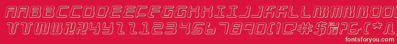 Droidlover3Dei Font – Green Fonts on Red Background