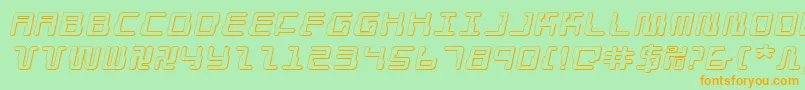 Droidlover3Dei Font – Orange Fonts on Green Background