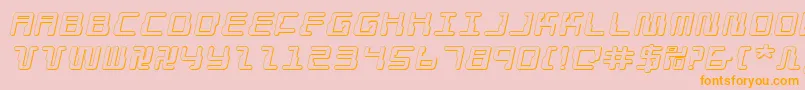Droidlover3Dei Font – Orange Fonts on Pink Background