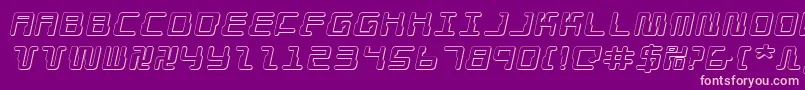 Droidlover3Dei Font – Pink Fonts on Purple Background