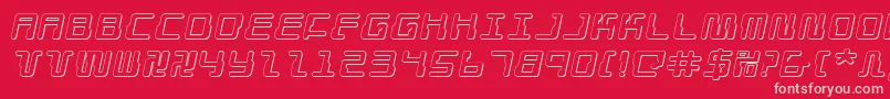 Droidlover3Dei Font – Pink Fonts on Red Background