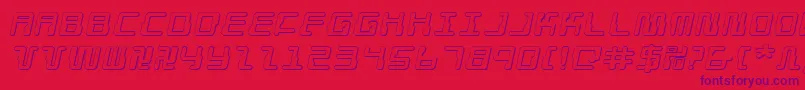 Droidlover3Dei Font – Purple Fonts on Red Background