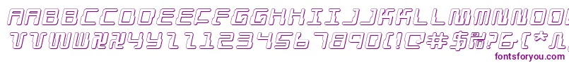 Droidlover3Dei Font – Purple Fonts on White Background