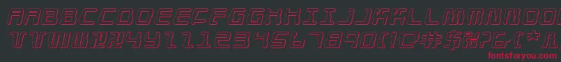 Droidlover3Dei Font – Red Fonts on Black Background