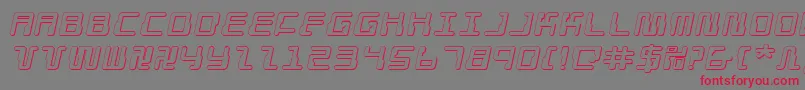 Droidlover3Dei Font – Red Fonts on Gray Background