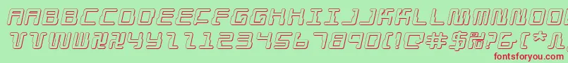 Droidlover3Dei Font – Red Fonts on Green Background