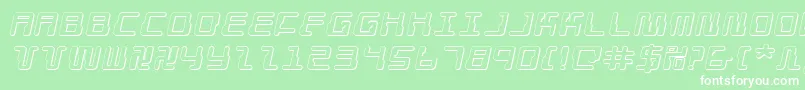 Droidlover3Dei Font – White Fonts on Green Background