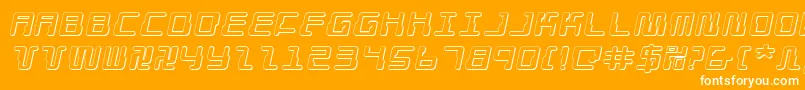Droidlover3Dei Font – White Fonts on Orange Background