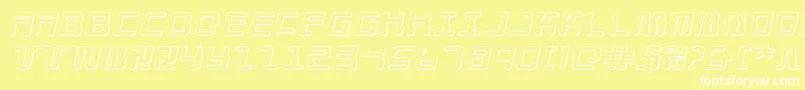 Droidlover3Dei Font – White Fonts on Yellow Background