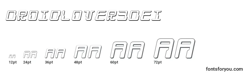 Droidlover3Dei Font Sizes