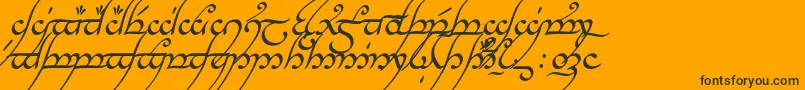 フォントTengwarAnnatarItalic – 黒い文字のオレンジの背景