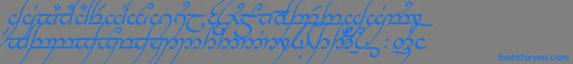 TengwarAnnatarItalic Font – Blue Fonts on Gray Background