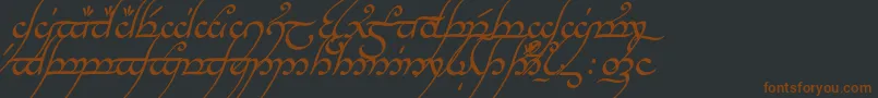 TengwarAnnatarItalic Font – Brown Fonts on Black Background