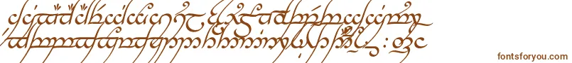 TengwarAnnatarItalic-fontti – ruskeat fontit valkoisella taustalla