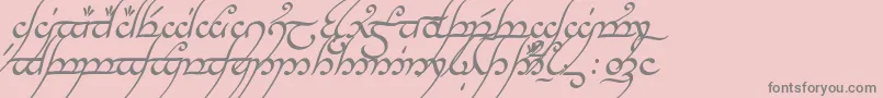 Шрифт TengwarAnnatarItalic – серые шрифты на розовом фоне