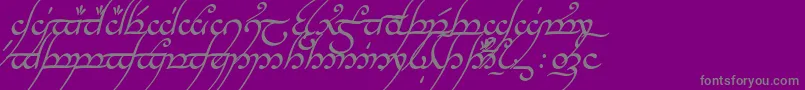 TengwarAnnatarItalic Font – Gray Fonts on Purple Background