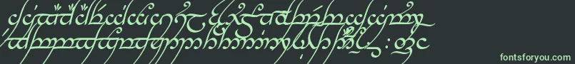 Шрифт TengwarAnnatarItalic – зелёные шрифты на чёрном фоне