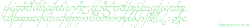 フォントTengwarAnnatarItalic – 白い背景に緑のフォント