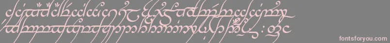 Fonte TengwarAnnatarItalic – fontes rosa em um fundo cinza