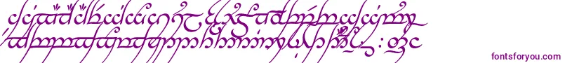 fuente TengwarAnnatarItalic – Fuentes Moradas Sobre Fondo Blanco