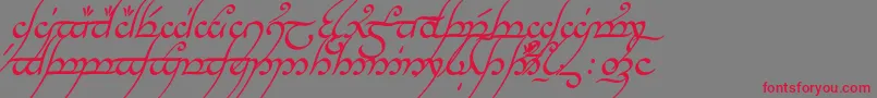 TengwarAnnatarItalic Font – Red Fonts on Gray Background