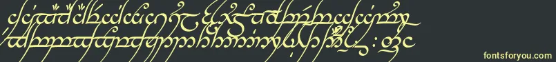 TengwarAnnatarItalic Font – Yellow Fonts on Black Background