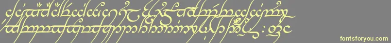 Шрифт TengwarAnnatarItalic – жёлтые шрифты на сером фоне