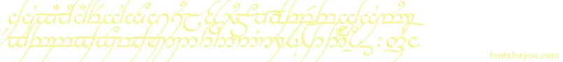 TengwarAnnatarItalic Font – Yellow Fonts on White Background