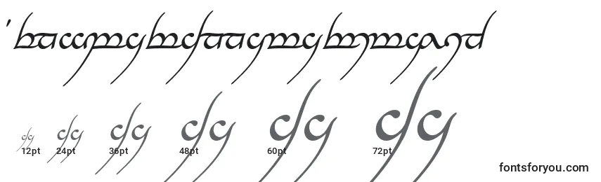 Größen der Schriftart TengwarAnnatarItalic