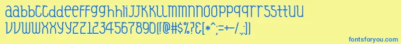 Veysel Font – Blue Fonts on Yellow Background