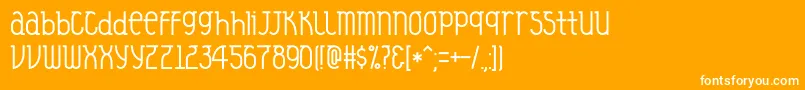 Veysel Font – White Fonts on Orange Background
