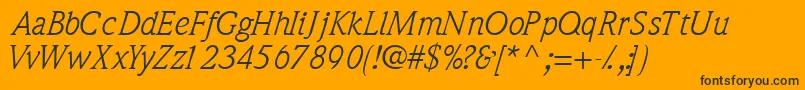 QuintessencesskItalic Font – Black Fonts on Orange Background