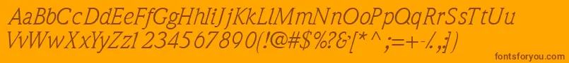 QuintessencesskItalic Font – Brown Fonts on Orange Background