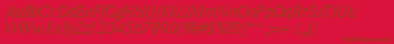 QuintessencesskItalic Font – Brown Fonts on Red Background