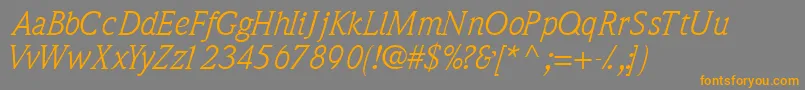 QuintessencesskItalic Font – Orange Fonts on Gray Background