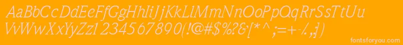 QuintessencesskItalic Font – Pink Fonts on Orange Background