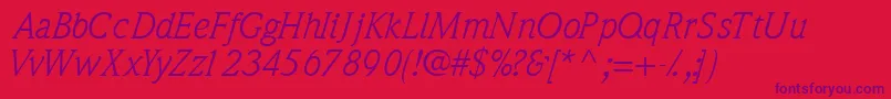 QuintessencesskItalic Font – Purple Fonts on Red Background