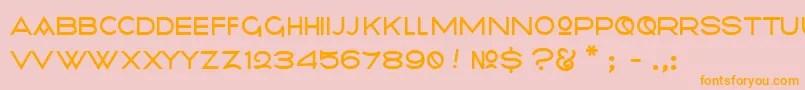 Radiometry Font – Orange Fonts on Pink Background