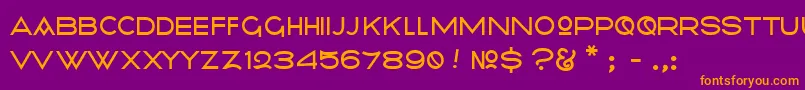 Radiometry Font – Orange Fonts on Purple Background