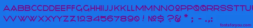 Radiometry Font – Purple Fonts on Blue Background