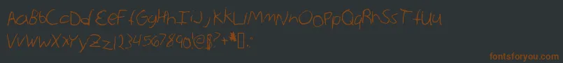 AnnieMax-Schriftart – Braune Schriften auf schwarzem Hintergrund